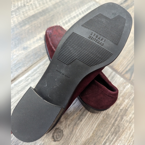 NWOT Stuart Weitzman Suede Jeweled Loafers - Picture 3 of 3